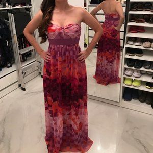 Pink and purple prom dress